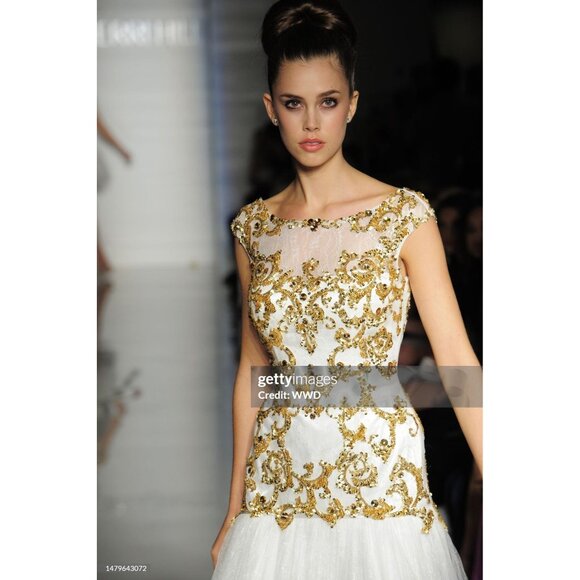 NW Luxury Couture Designer Party Prom Dress Wedding Evening Cocktail Runway Gown - Picture 14 of 16